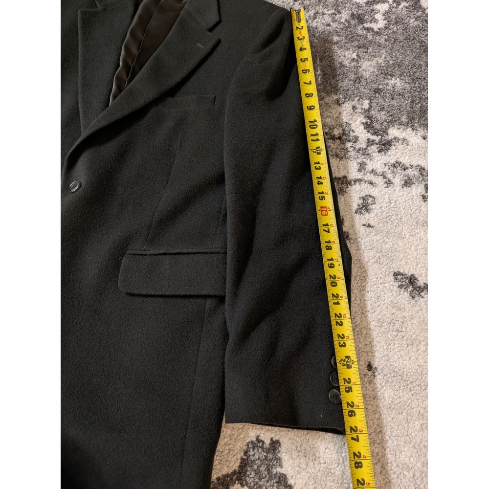 Brooks 346 Mens Jacket 42L Black Camel Hair 2 Button Blazer Sport Coat - Picture 10 of 12